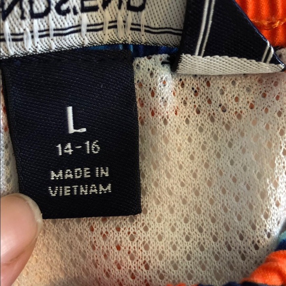 Lands End Shark Swim Trunks - Picture 4 of 5